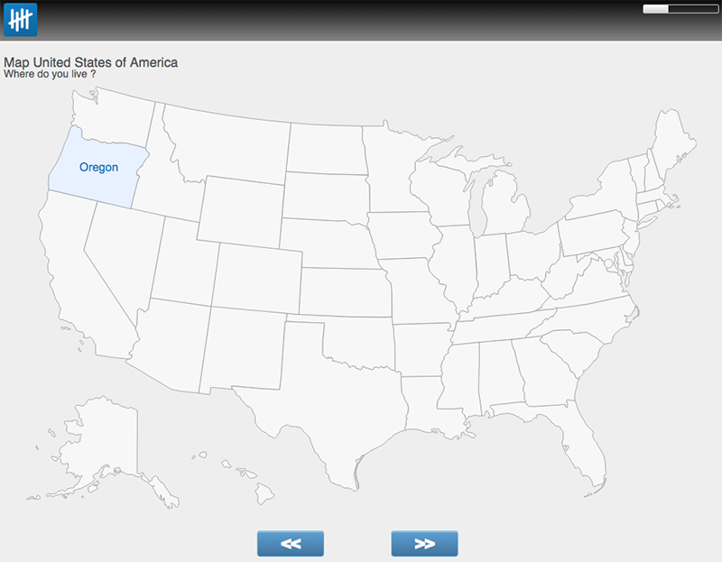 USA map survey control screenshot