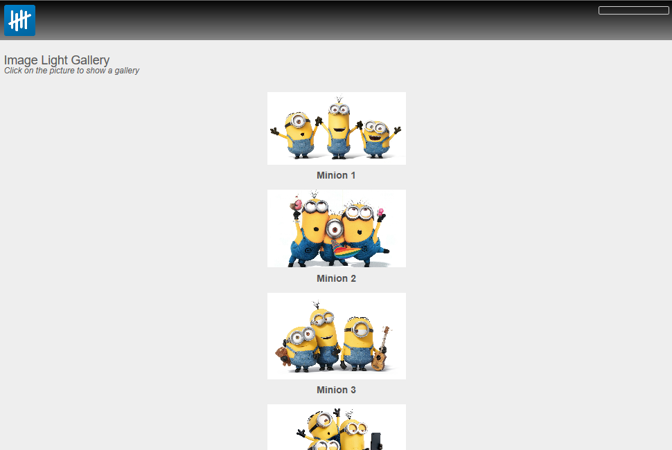 Lightbox image gallery