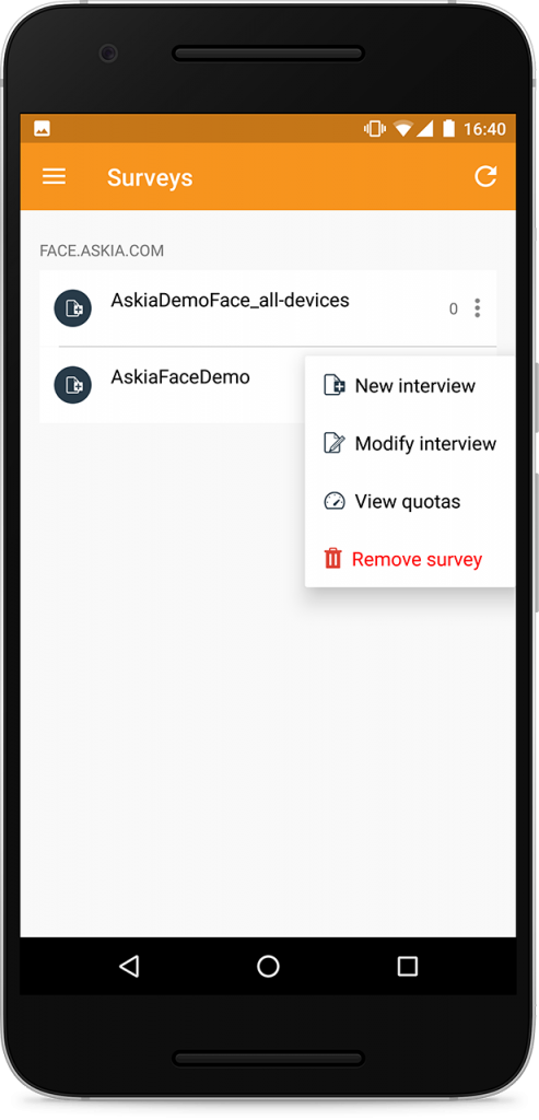 Askiaface for Android on Nexus 6P screenshot