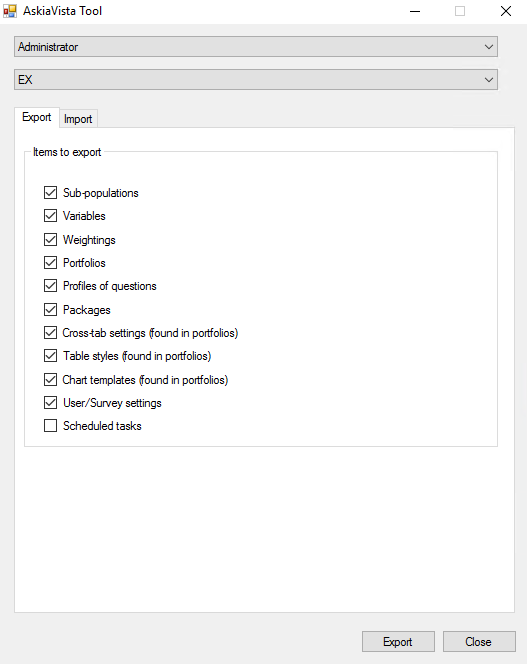 AskiaVista Tool screenshot