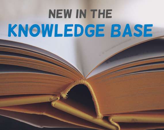 New in the Knowledge Base