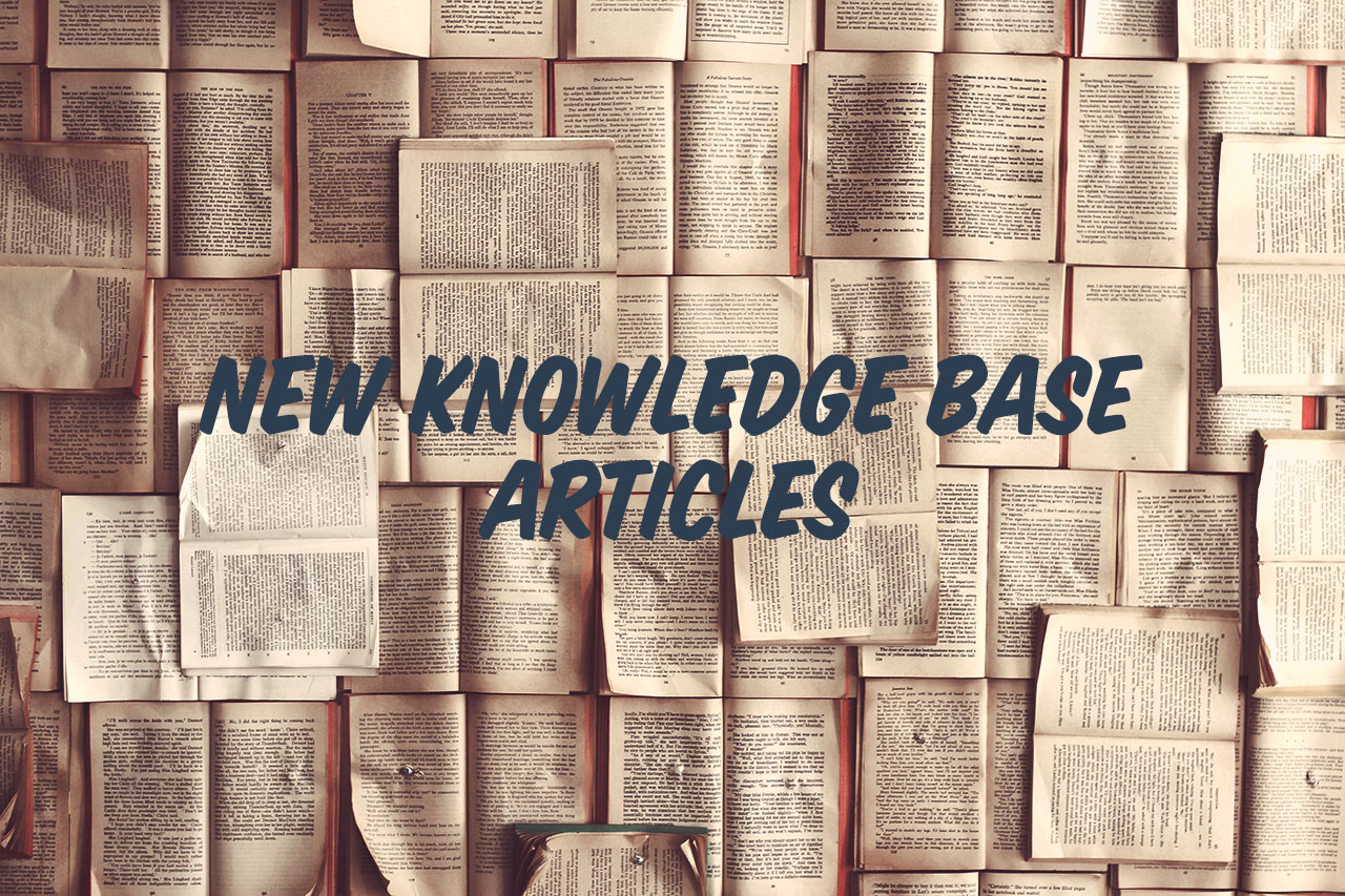 New Knowledge Base articles header